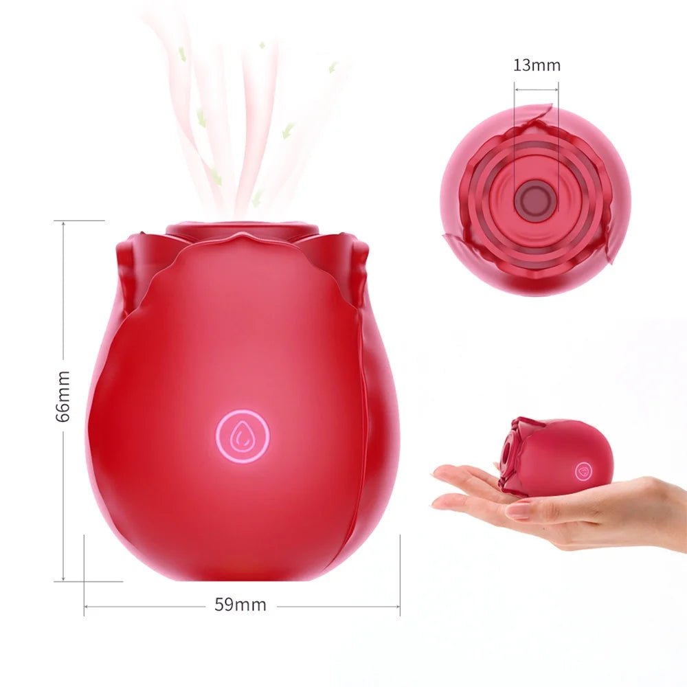 Sucking Rose Vibrating Toy with 10 Sucking Modes