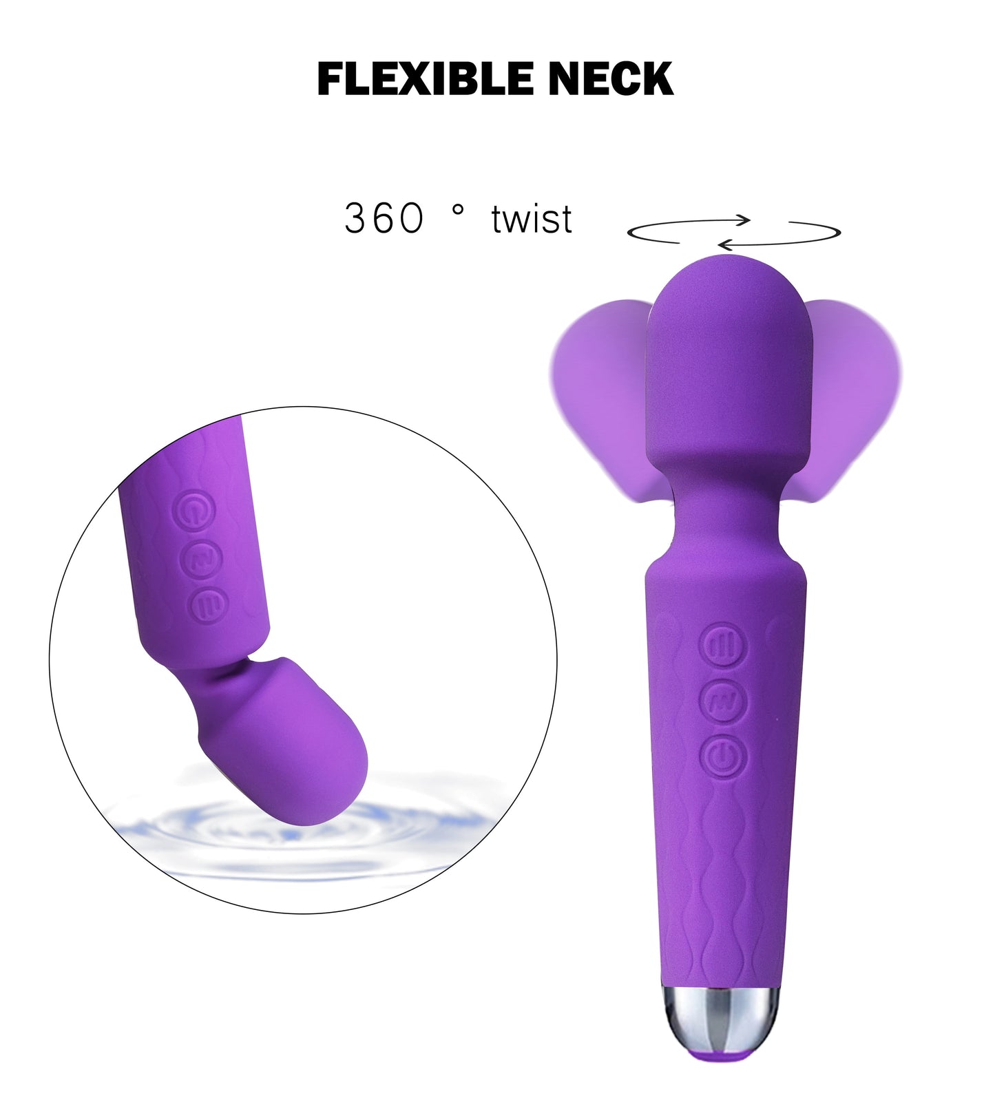 Vibrating Massager with 8 Speeds 20 Settings