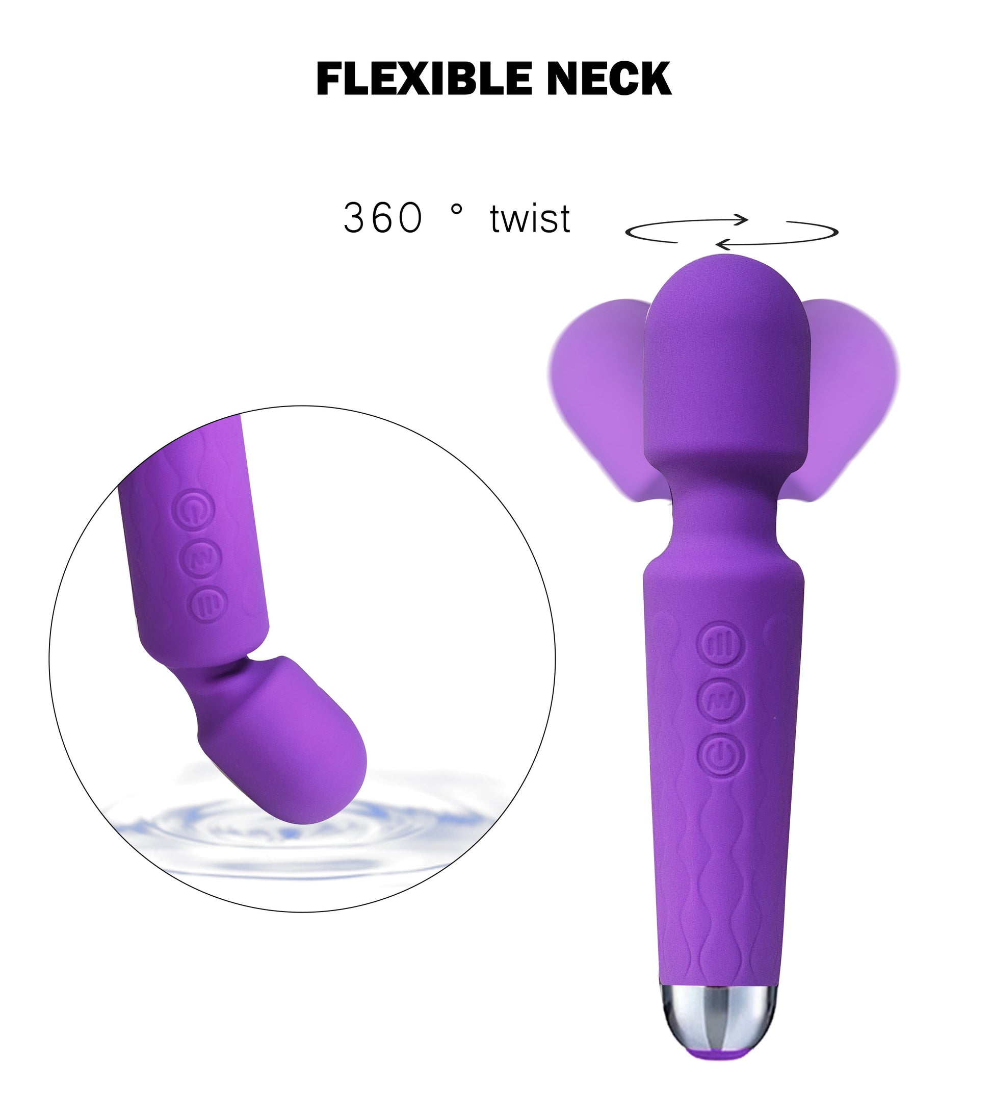 Vibrating Massager with 8 Speeds 20 Settings