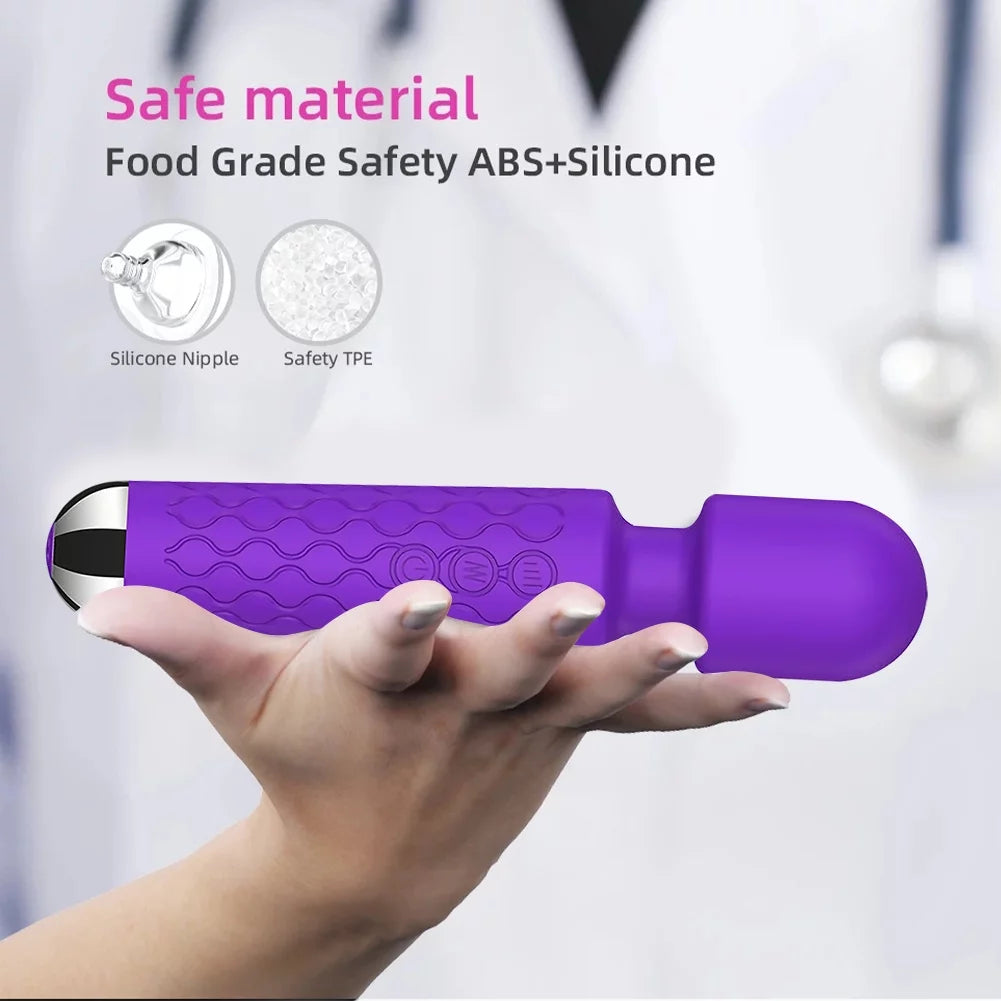 Vibrating Massager with 8 Speeds 20 Settings
