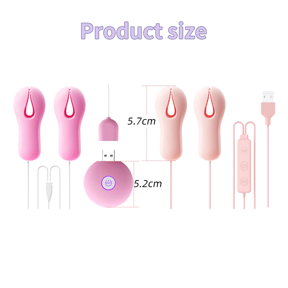 Remote Controlled Nipple Clamps with 10 Vibration Settings