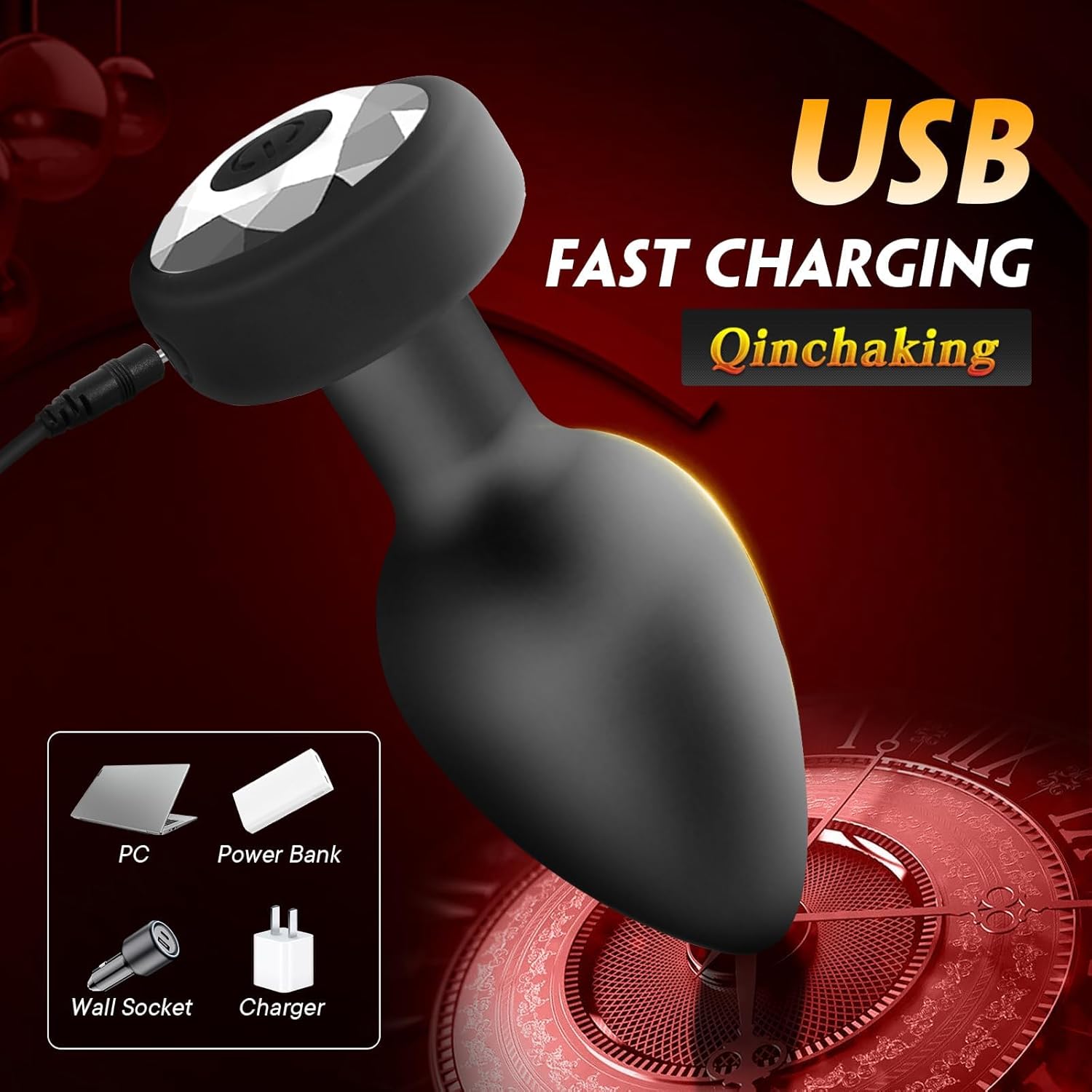 Anal Plug with Wireless Remote Control 10 Frequency Vibration