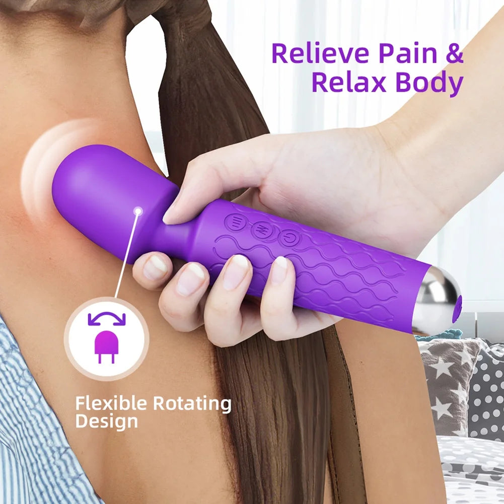 Vibrating Massager with 8 Speeds 20 Settings
