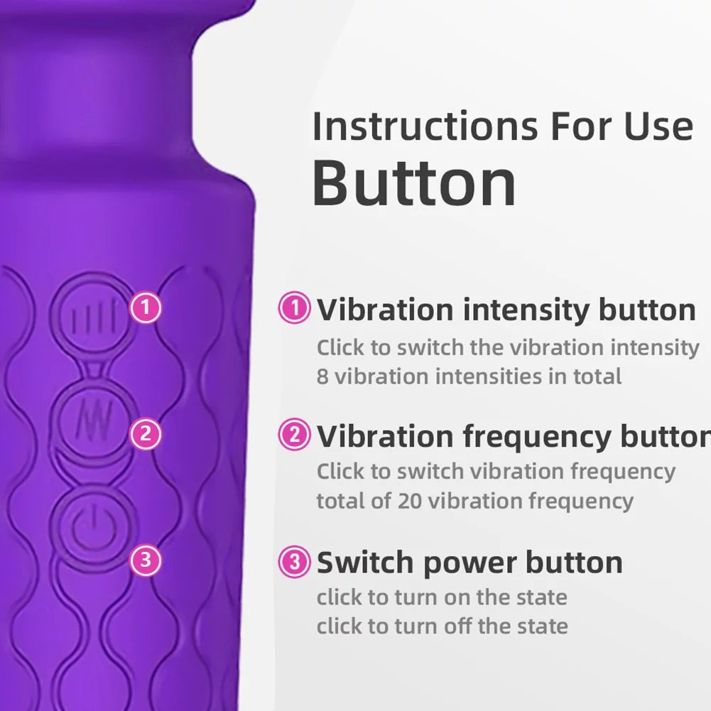 Vibrating Massager with 8 Speeds 20 Settings