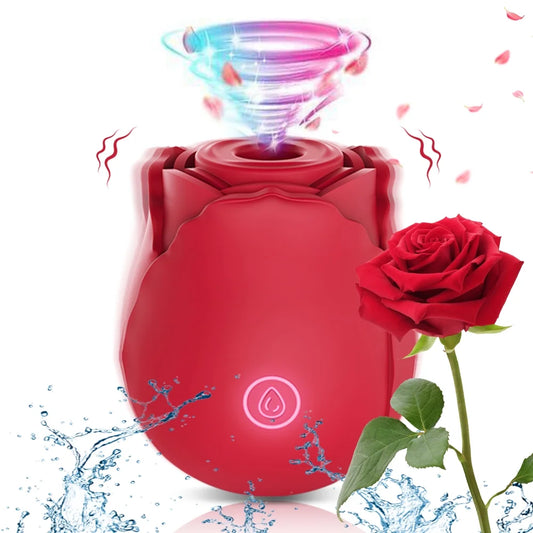 Sucking Rose Vibrating Toy with 10 Sucking Modes